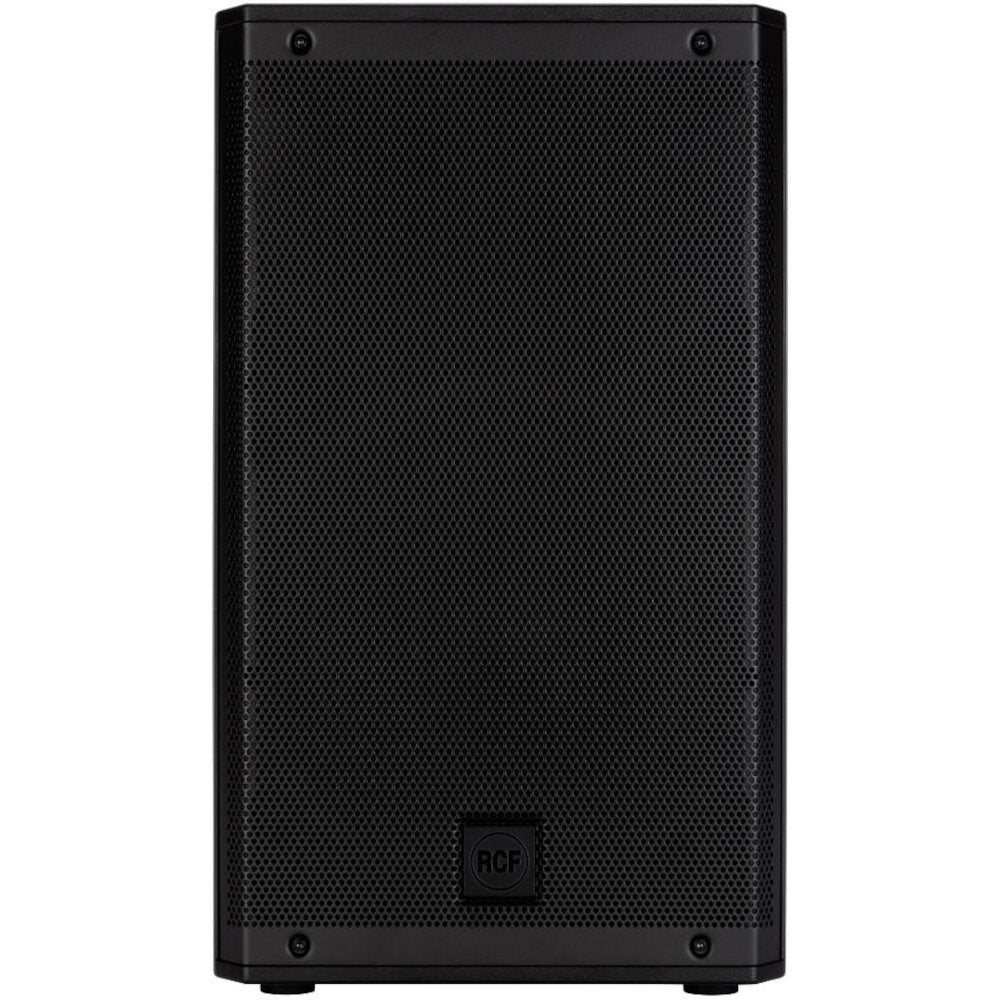 Black speaker with RCF logo at the bottom center.