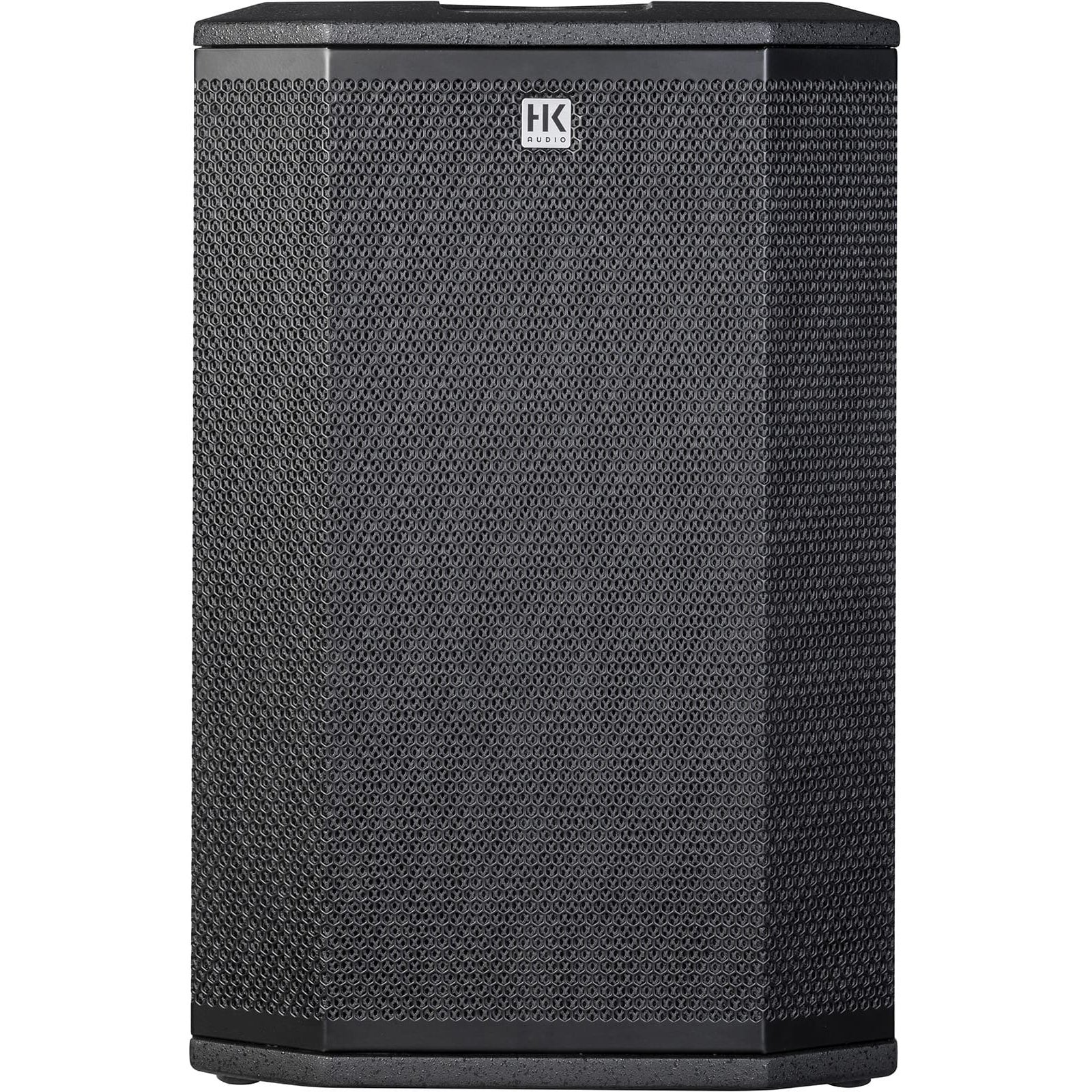 Zwarte luidspreker met HK AUDIO logo op het voorrooster.