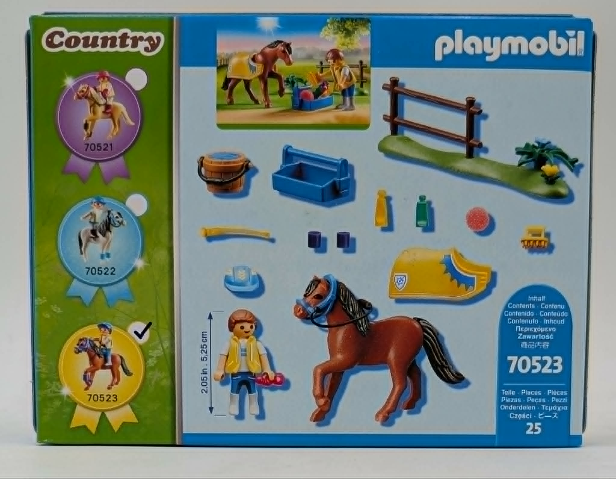 Playmobil Country Spielzeugbox mit Pferden, Figuren und Zubehör.