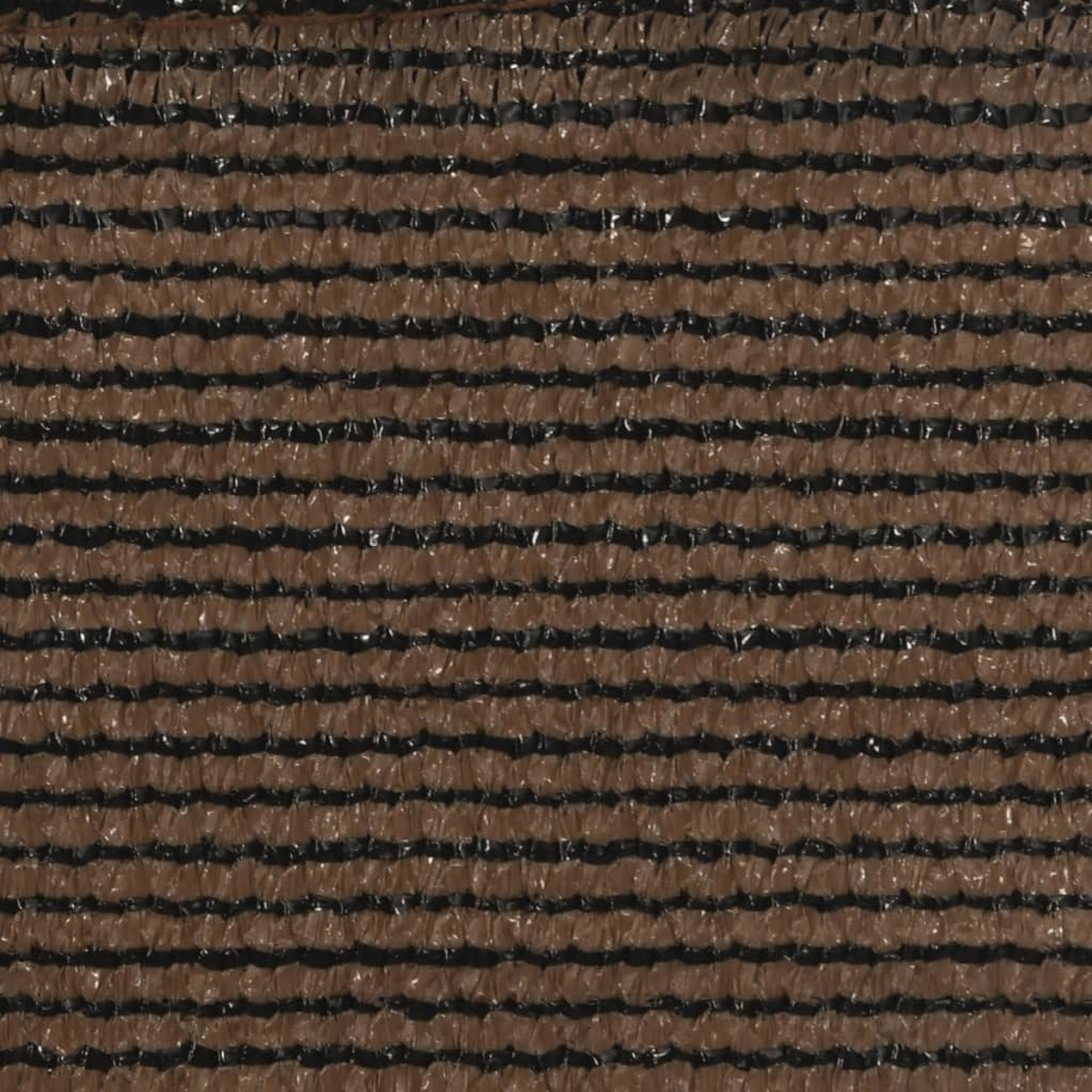 Tejido marrón con rayas negras horizontales, textura detallada.