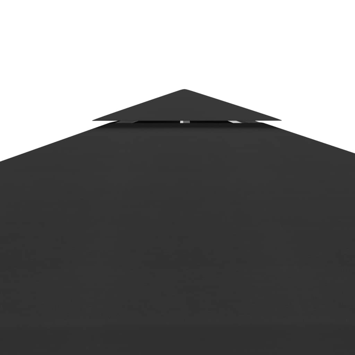 Techo de cenador negro con punta, sobre fondo blanco.