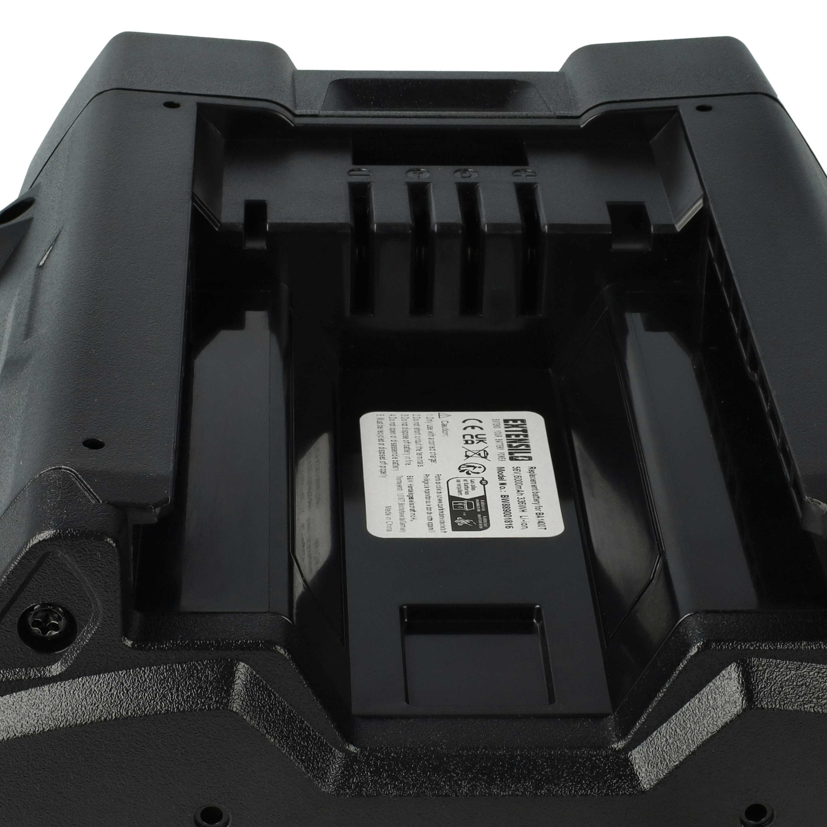 Schwarzer Akku mit Aufkleber: EXTENSILO, 56V, 6000mAh, Modell BW889001816.