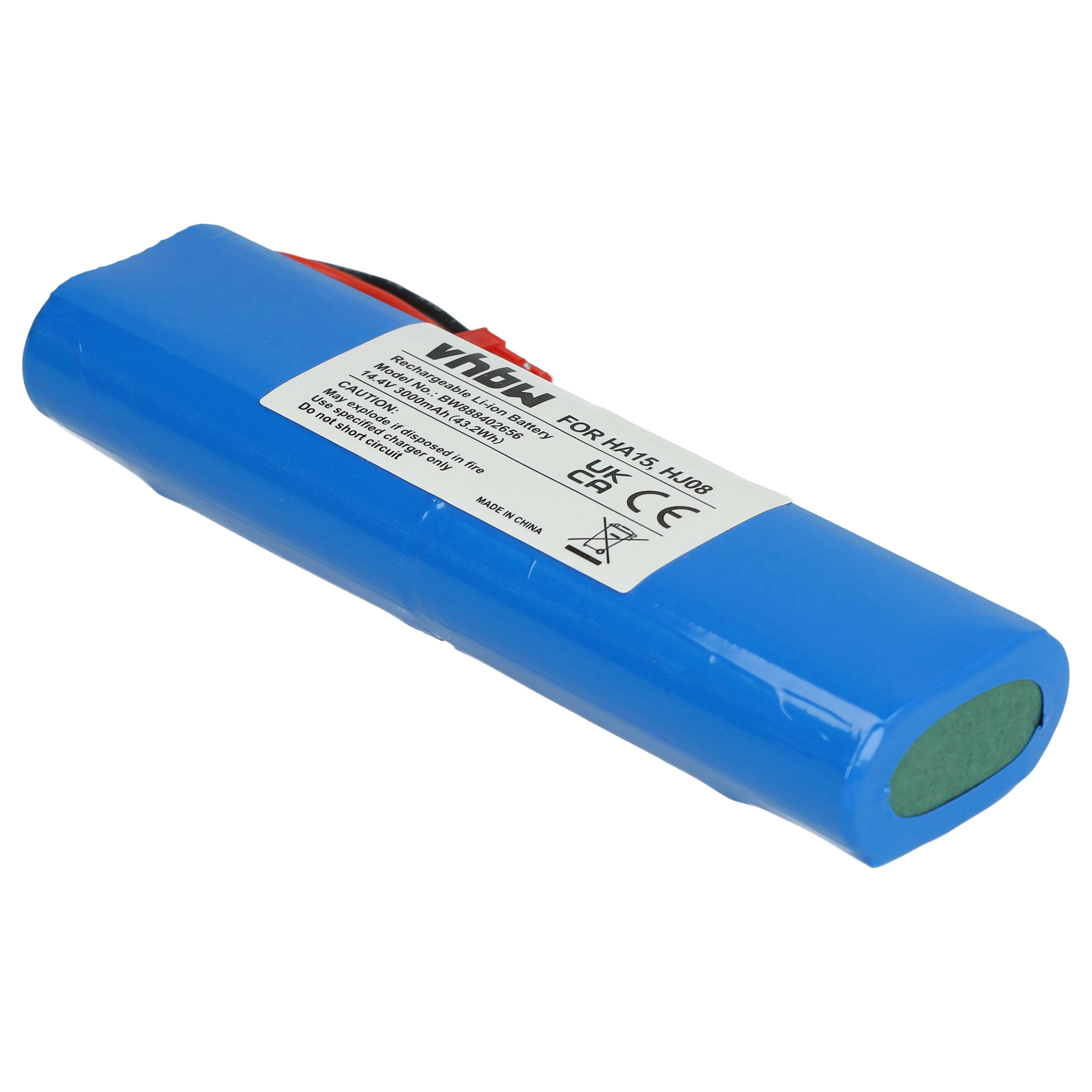 Blauer Li-Ionen-Akku mit Aufkleber, Modell BW888402656, 14,4V 3000mAh.