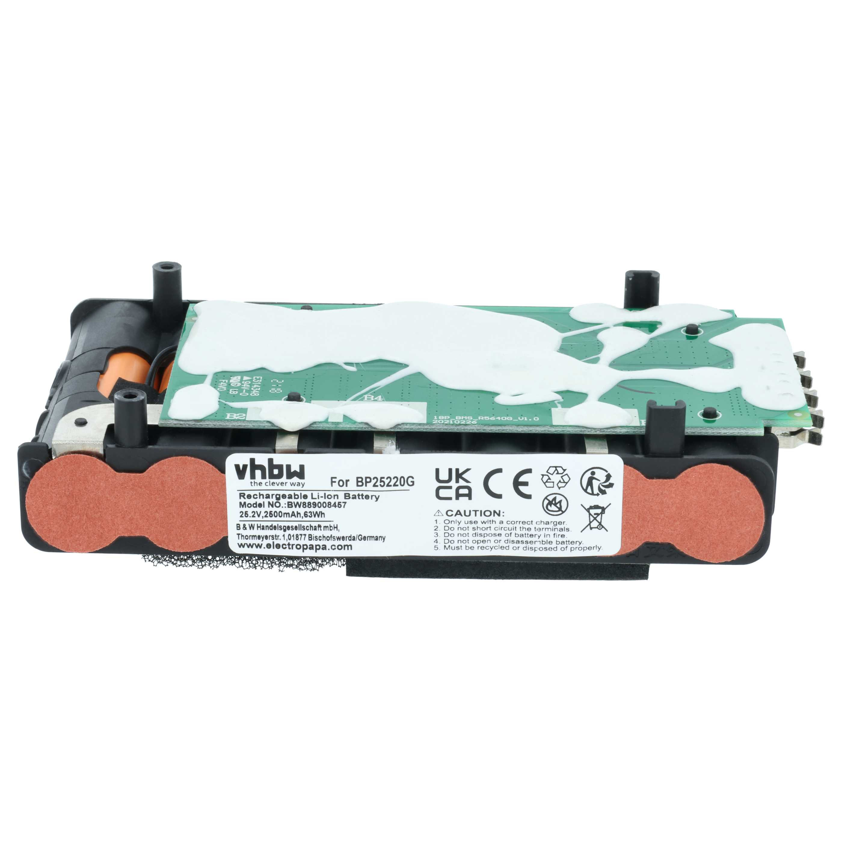 Ein wiederaufladbarer Li-Ion-Akku von vhbw für BP25220G.