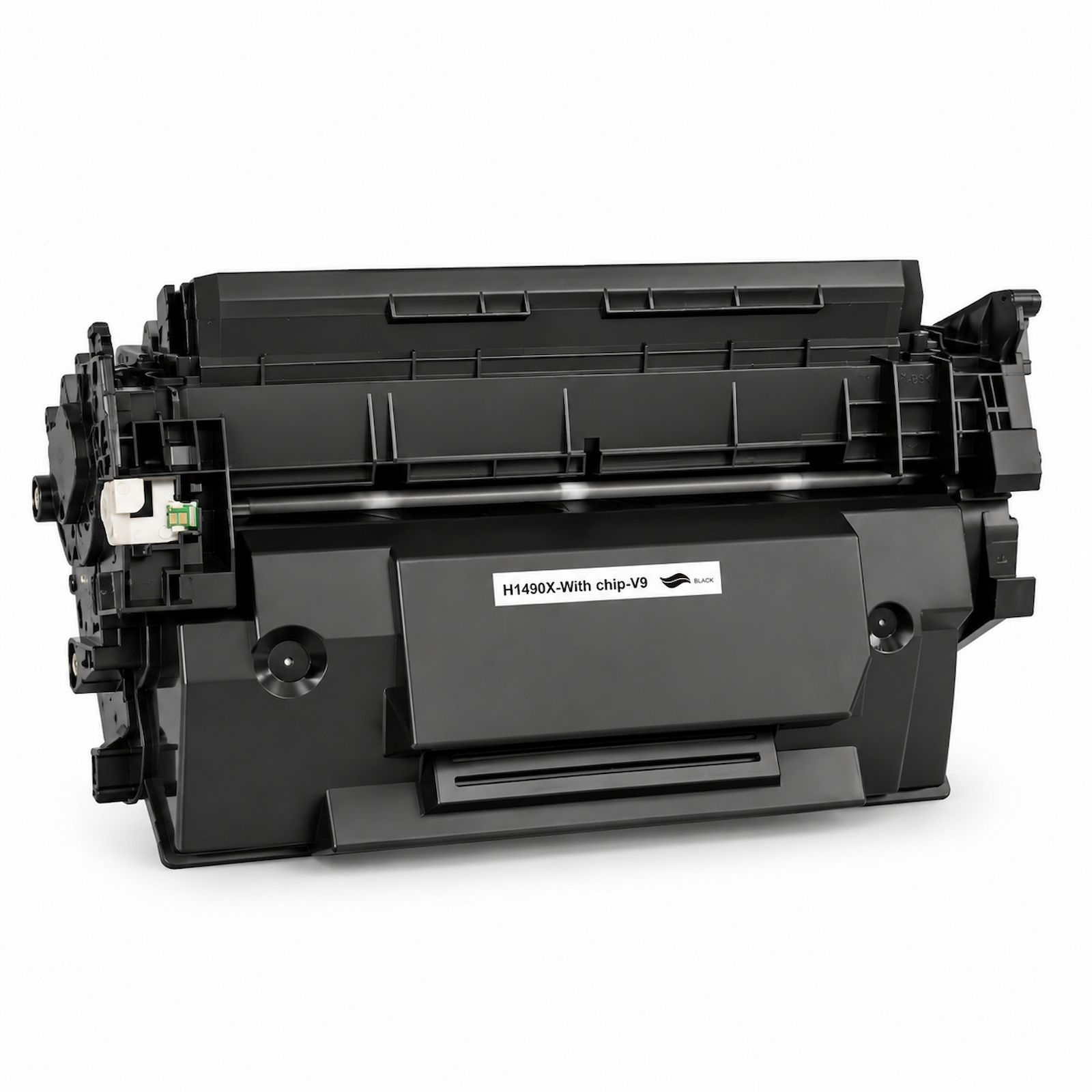 Schwarze Tonerkartusche mit Chip, Modell H1490X.