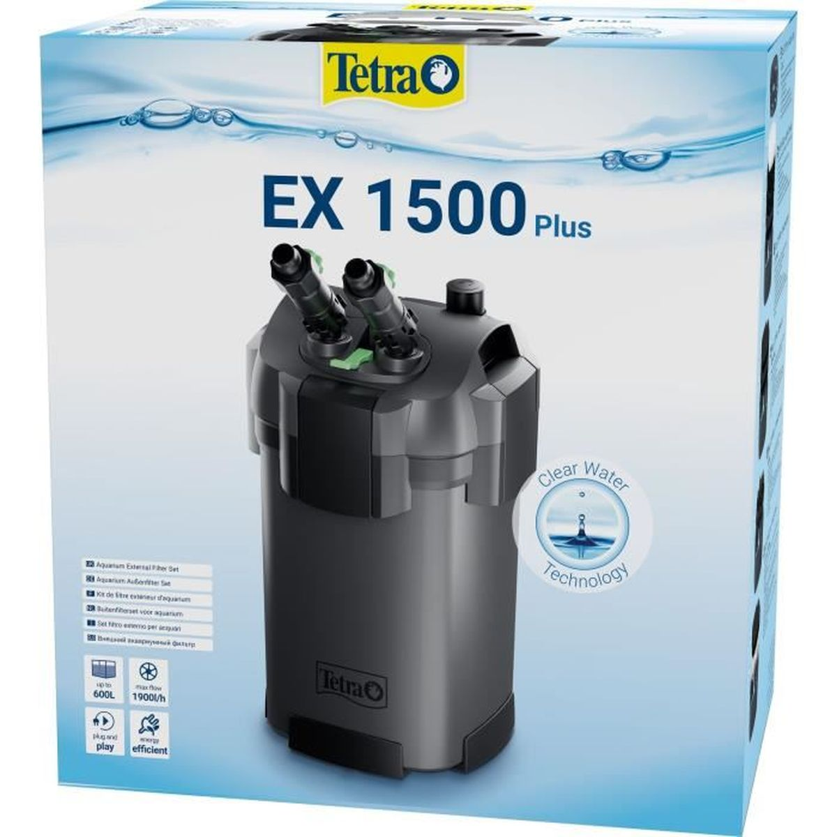 Tetra EX 1500 Plus external aquarium filter, up to 600L, 1900l/h.