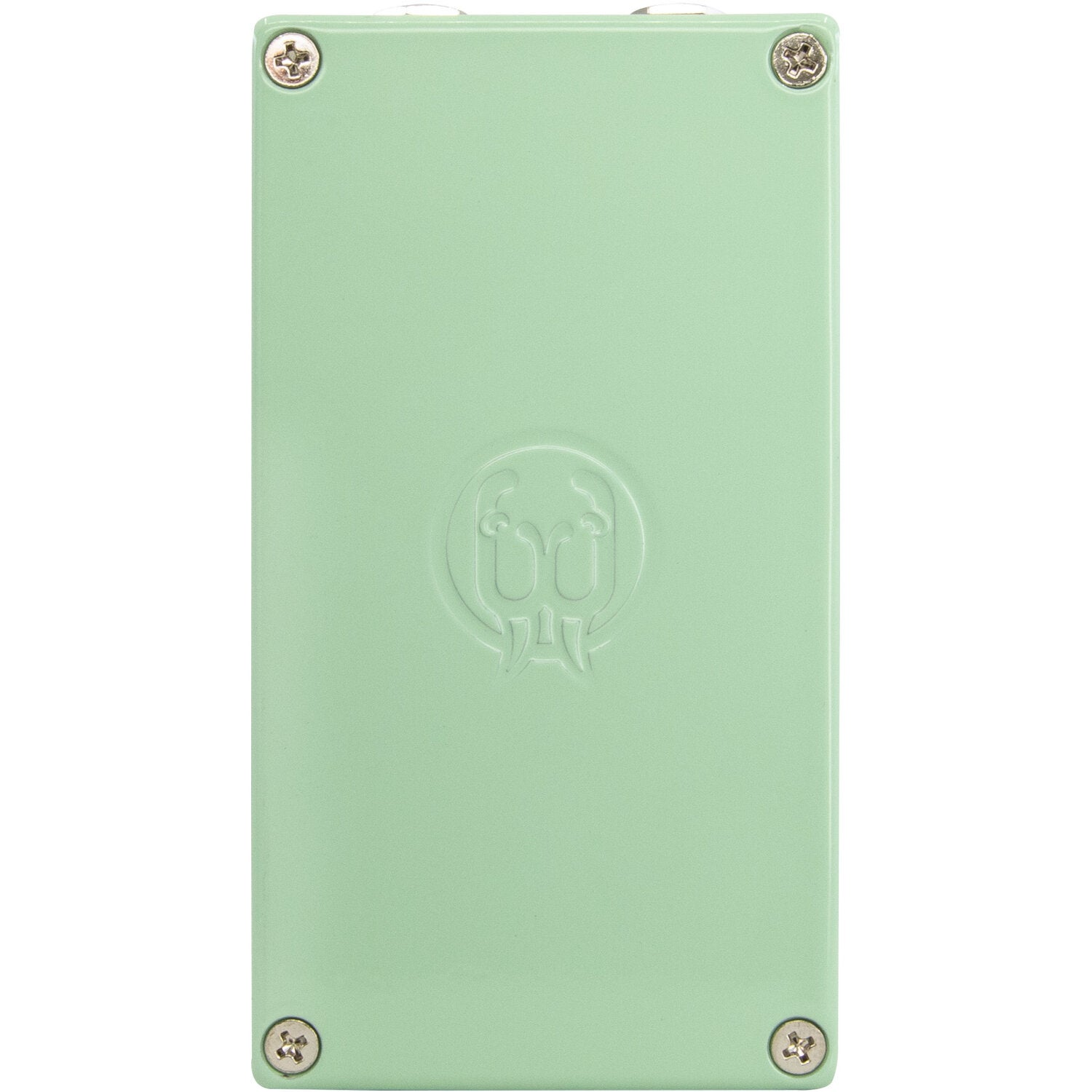 A light green box with a logo and four screws.