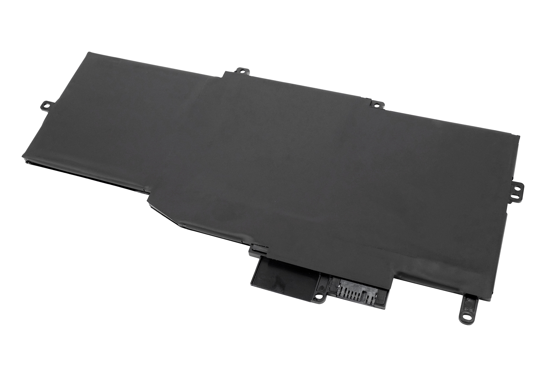 Schwarzer Laptop-Akku mit Anschlussteil.