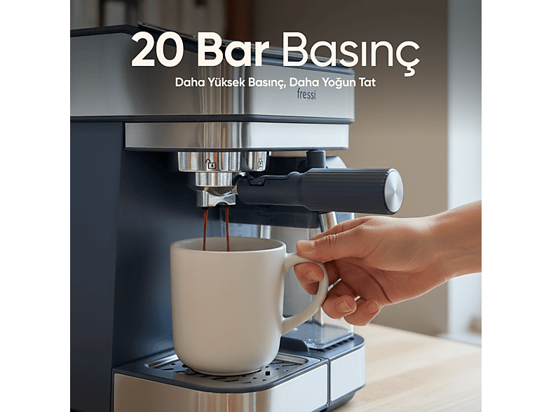 FRESSI Urban Espresso Latte Cappuccino Otomatik Süt Tanklı 20 Bar