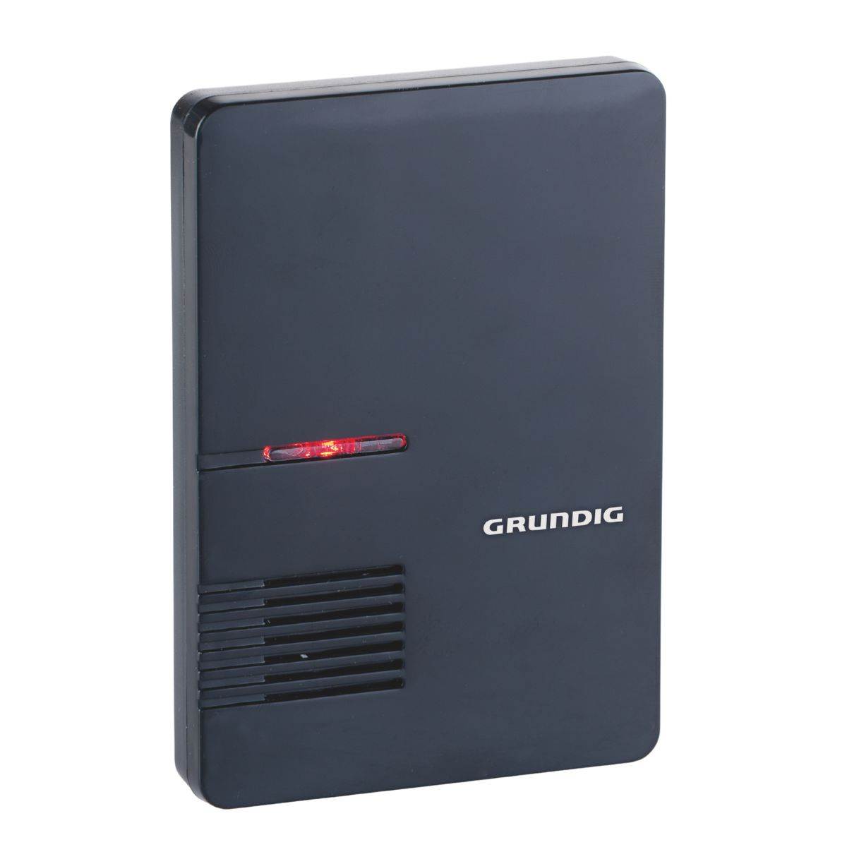 Appareil Grundig noir avec LED rouge et fentes d'aération.