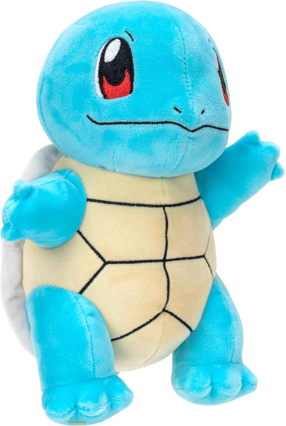 Ein blauer Squirtle-Plüsch mit einem hellbraunen Panzer.