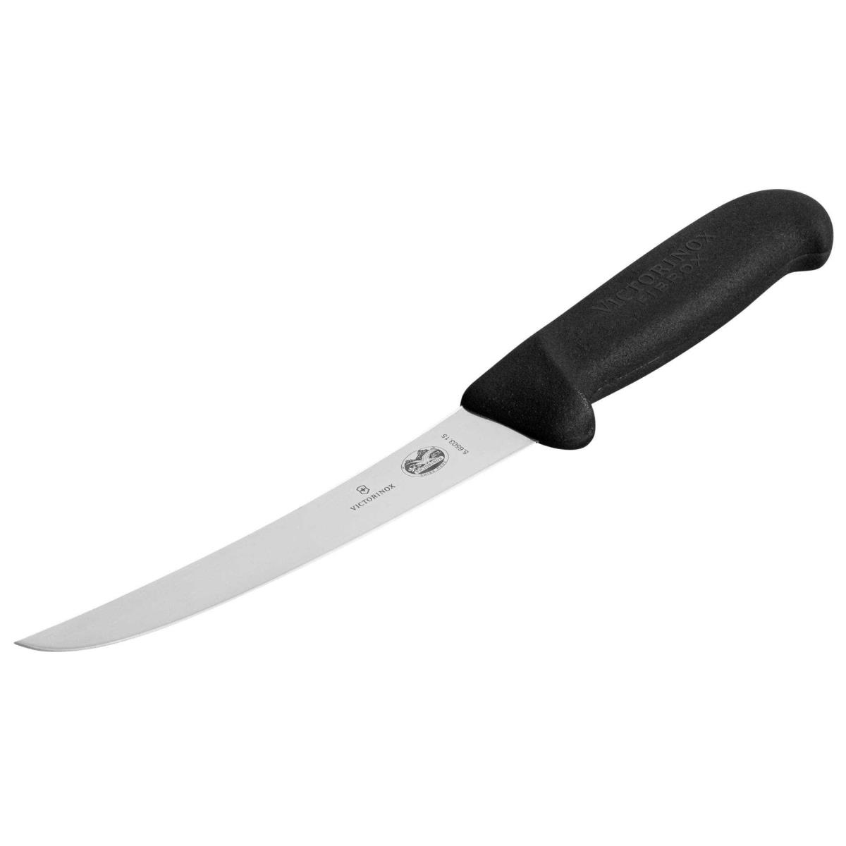 Siyah saplı ince bir Victorinox kemik ayırma bıçağı.