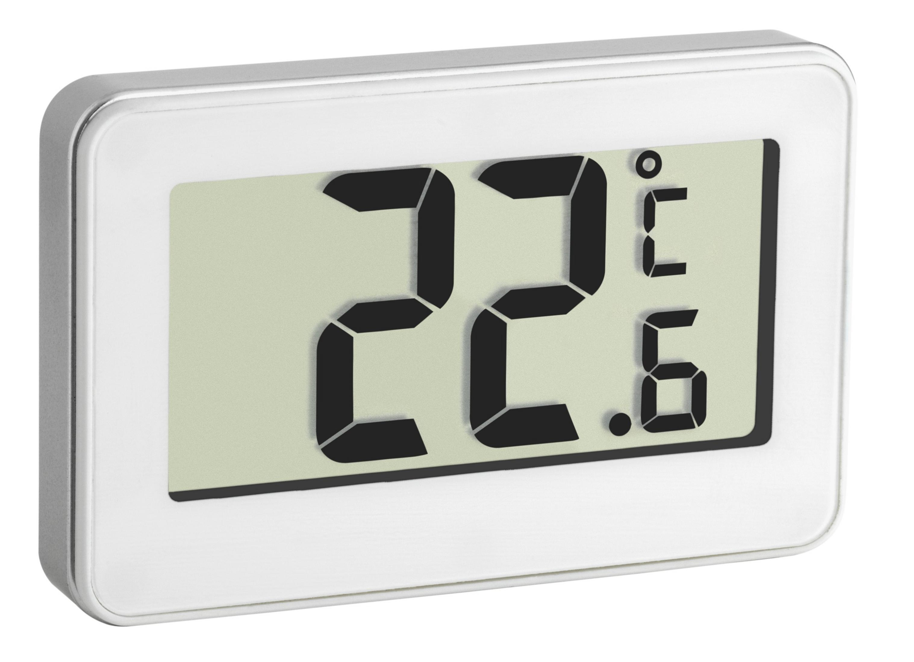 Ein digitales Thermometer zeigt 22,6 Grad Celsius an.