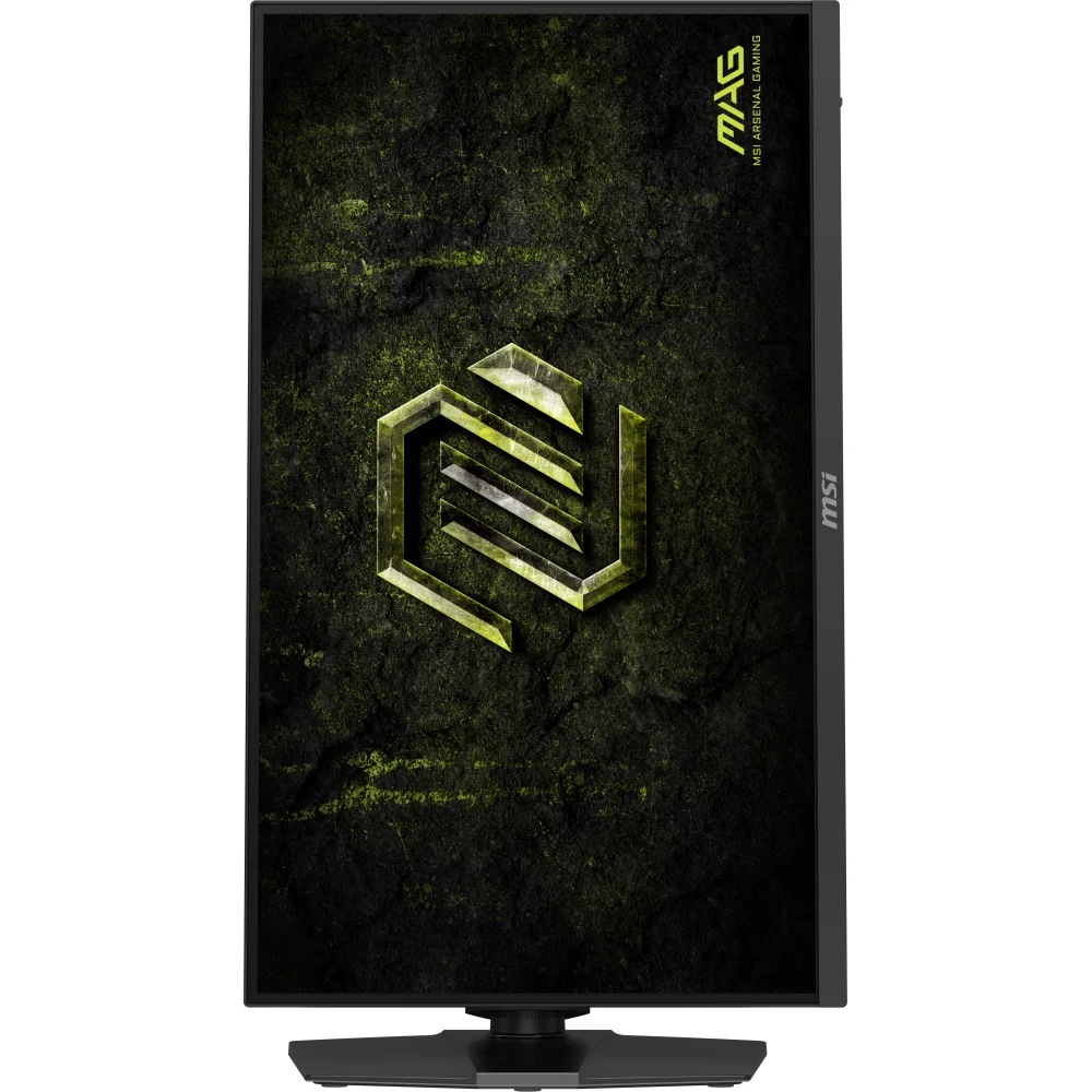 Siyah arka planlı, logolu ve MSI yazılı monitör.