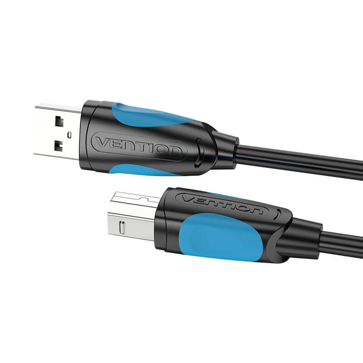 Due cavi USB Vention con connettori neri e blu su sfondo bianco.