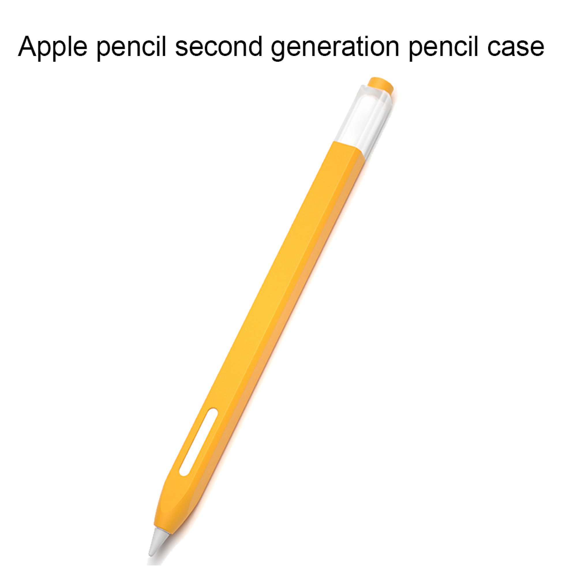 Ein gelber Stifthalter für einen Apple Pencil 2. Generation.