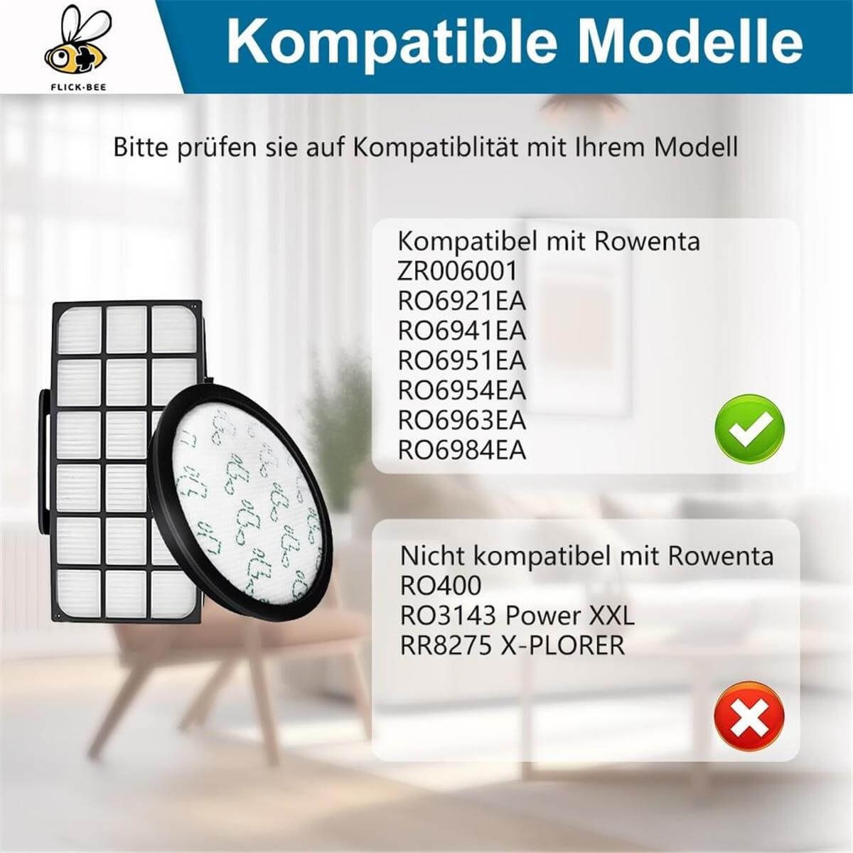 Filtri e filtro tondo per aspirapolvere Rowenta. Modelli compatibili e incompatibili.