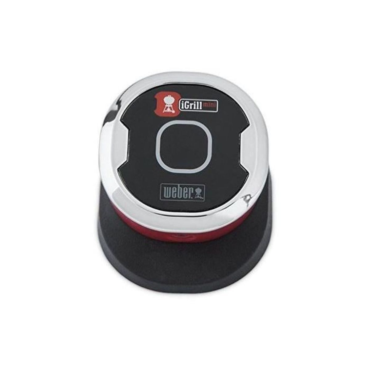 Ein Weber iGrill Mini Thermometer mit schwarzem Gehäuse und rotem Akzent.