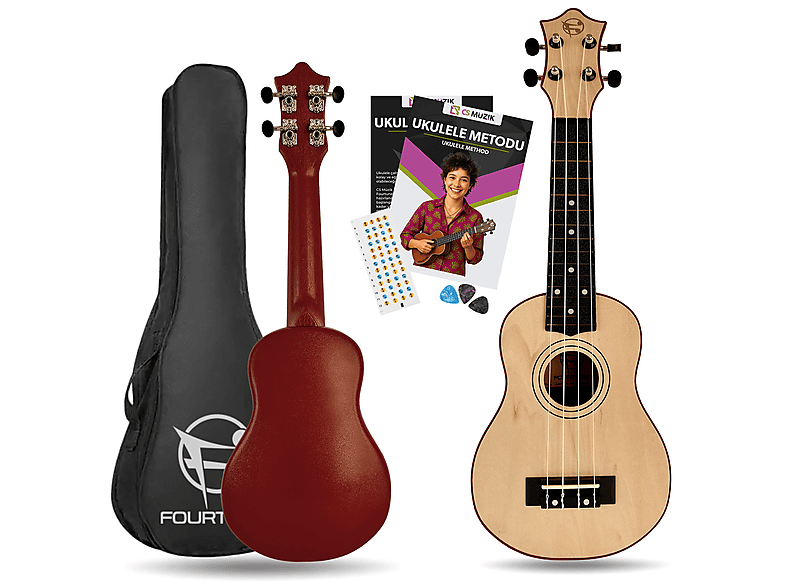 FOURTUNE Loki SP-21NT Soprano Naturel Ukulele Seti (Başlangıç