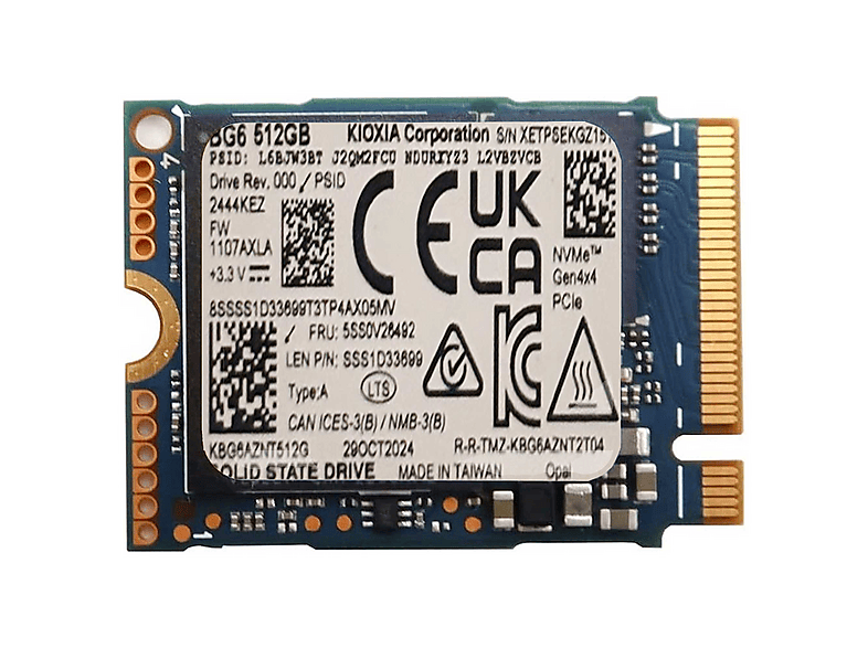 KIOXIA BG6 M.2 22x42 NVMe PCIe 512 GB SSD