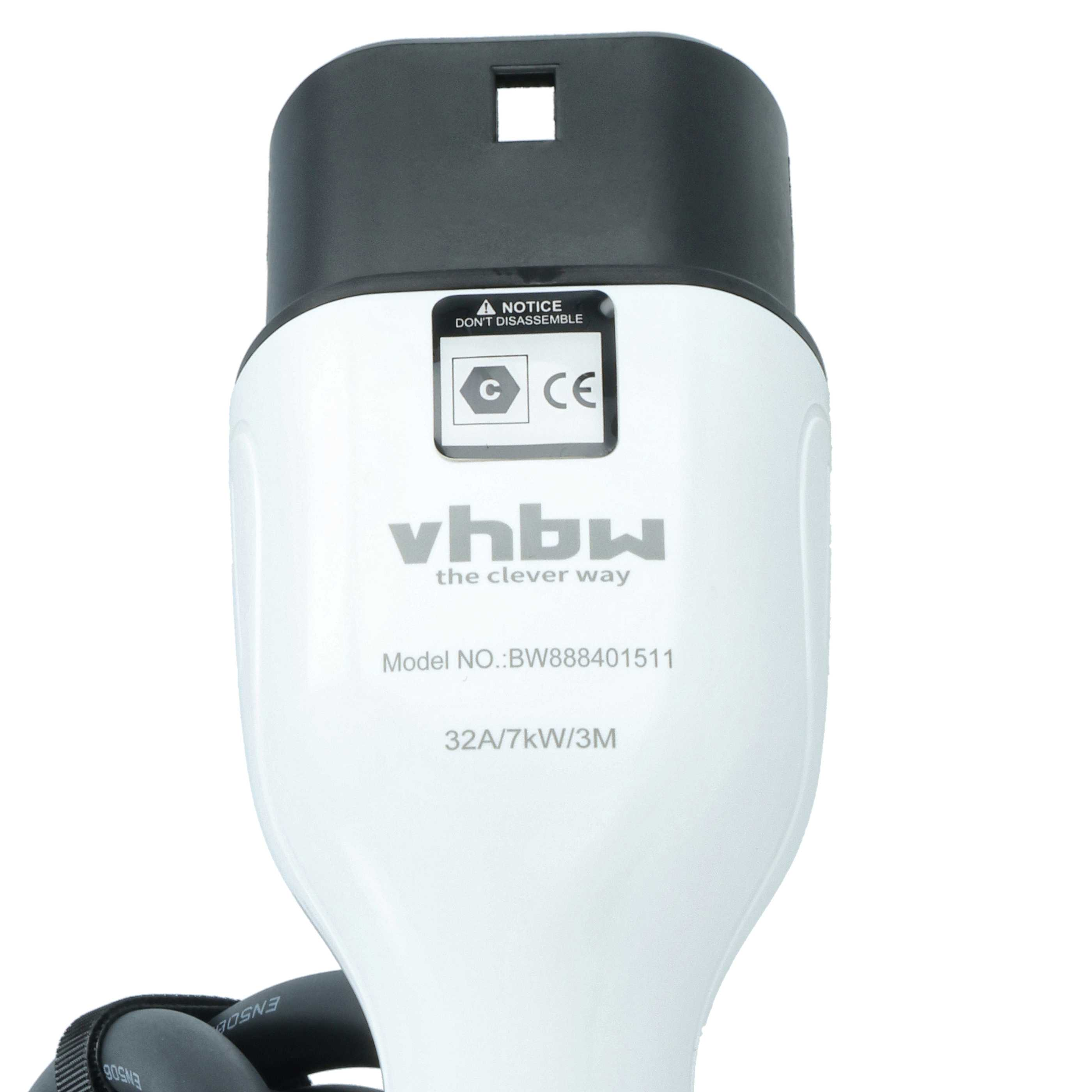 Weißer Ladestecker mit schwarzem oberen Teil, Marke vhbw, Modell BW888401511.