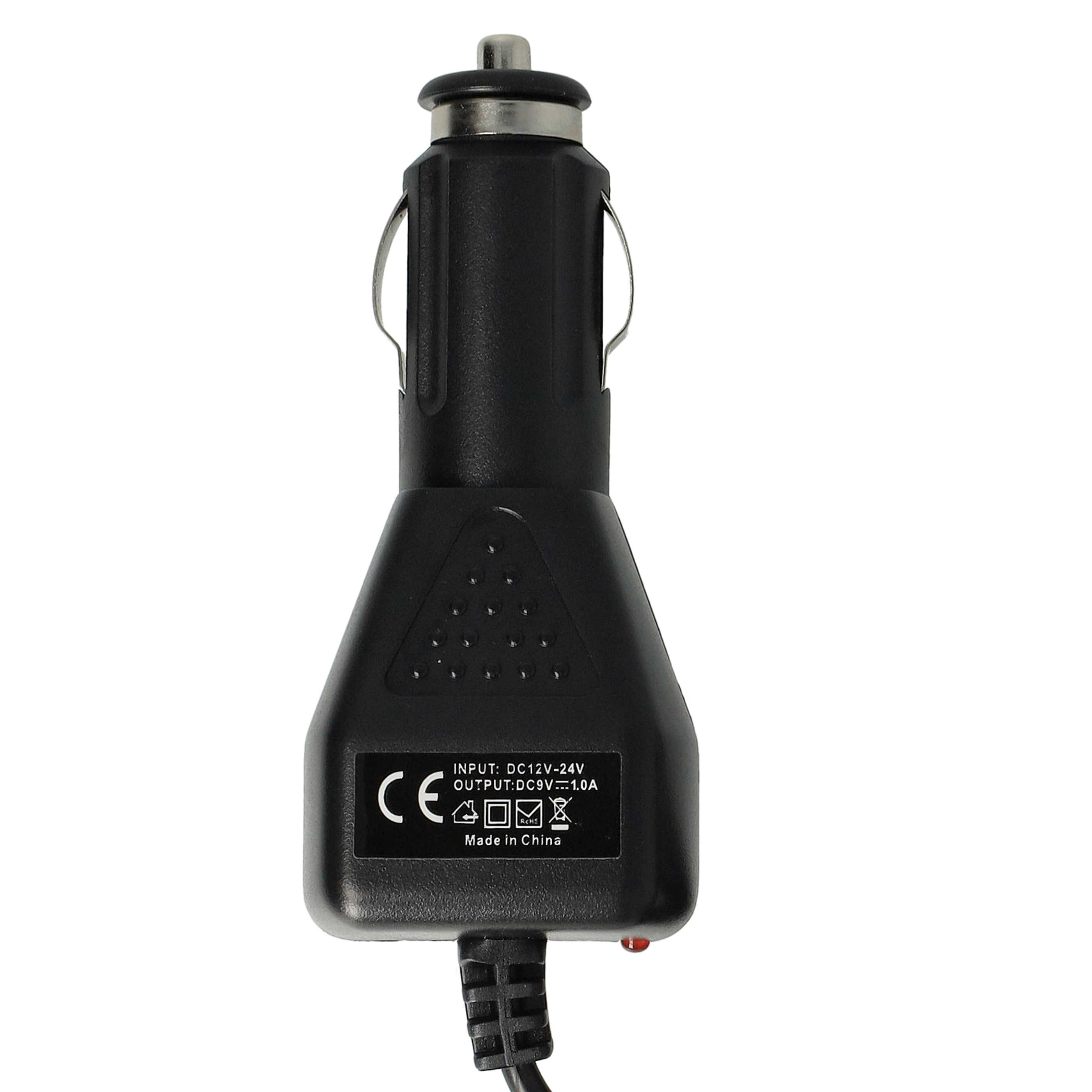 Schwarzer Auto-Zigarettenanzünder-Adapter mit CE- und RoHS-Kennzeichnung.