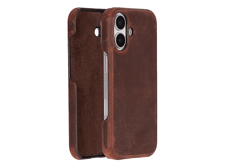 BLOOMINBAG BloomCase Ultimate Jacket Saddle iPhone 17 6.3" Uyumlu Hakiki Deri Telefon Kılıfı Kahverengi