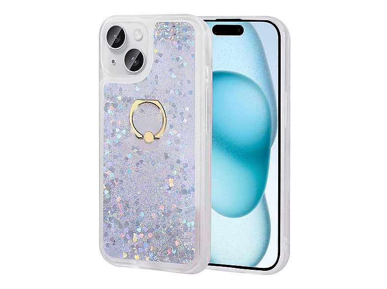 LOPARD iPhone 15 Uyumlu Milce Kapak Arka Kapak Gümüş