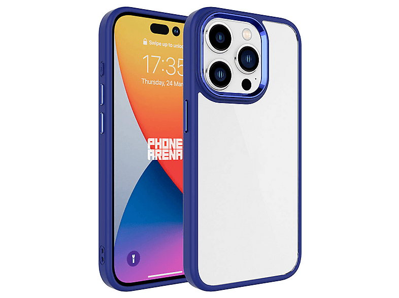 LOPARD iPhone 15 Pro Max Uyumlu Krom Kapak Telefon Kılıfı Lacivert