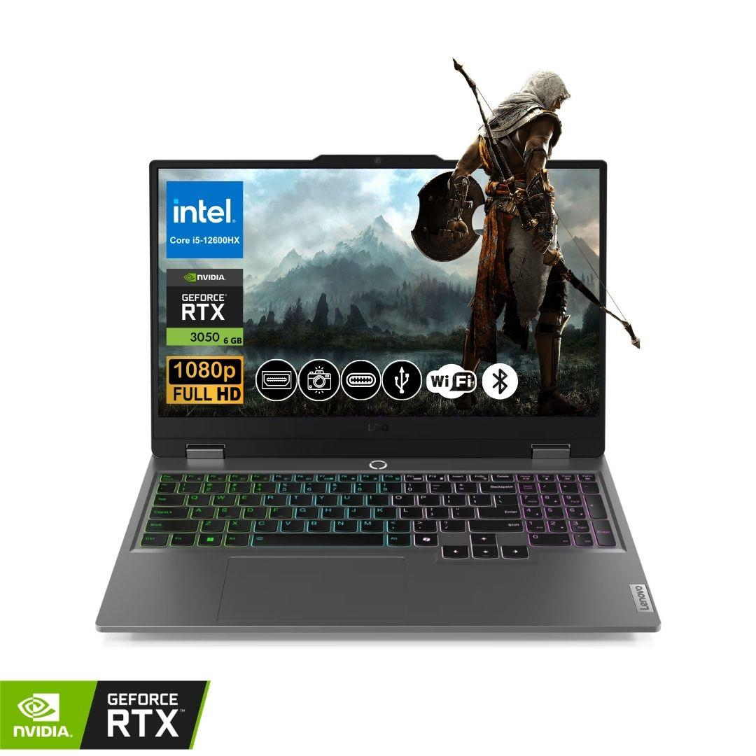 Intel Core i5, RTX 3050, 1080p ekranlı oyuncu dizüstü bilgisayarı. Wi-Fi ve Bluetooth.