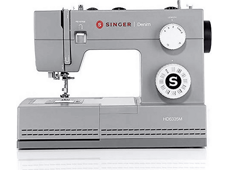 SINGER HD 6335M HEAVY DUTY DENIM 32-STICHE GRAU Nähmaschine (90 Watt ...