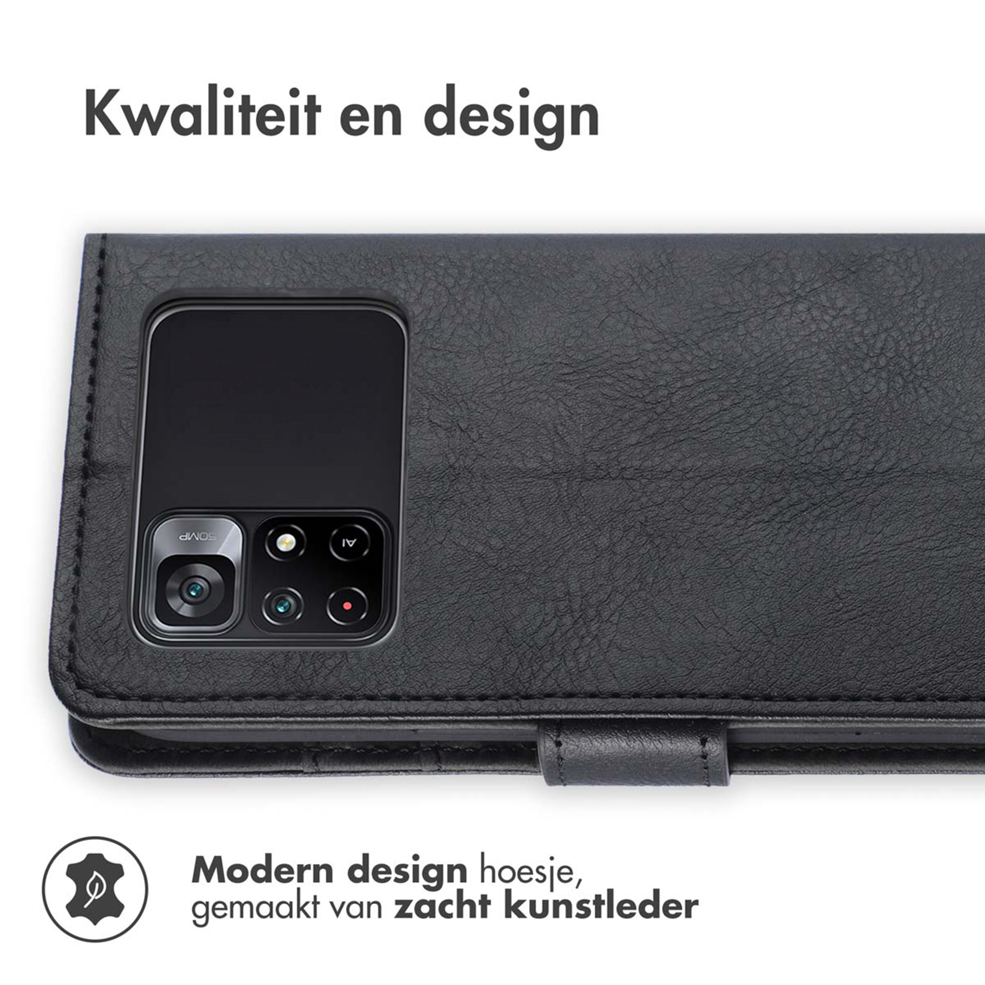 Coque de téléphone noire avec objectifs de caméra et texte.