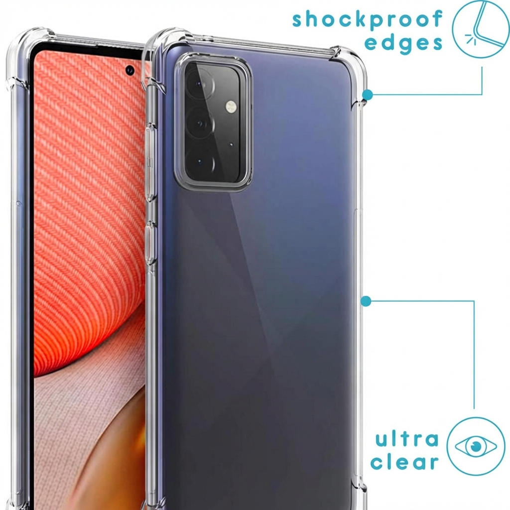 Coque de téléphone transparente avec bords antichocs et design ultra clair.