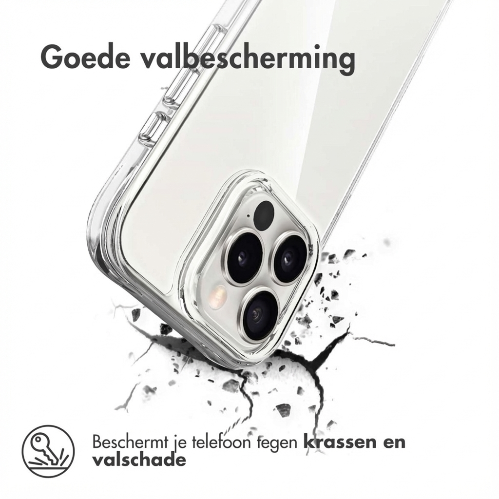 Coque de téléphone transparente offrant une bonne protection contre les chutes sur surface craquelée.