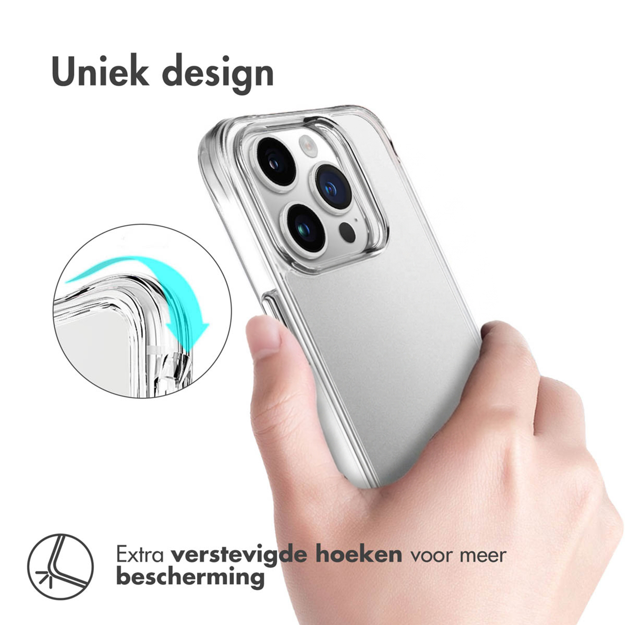 Coque de téléphone transparente avec coins renforcés
