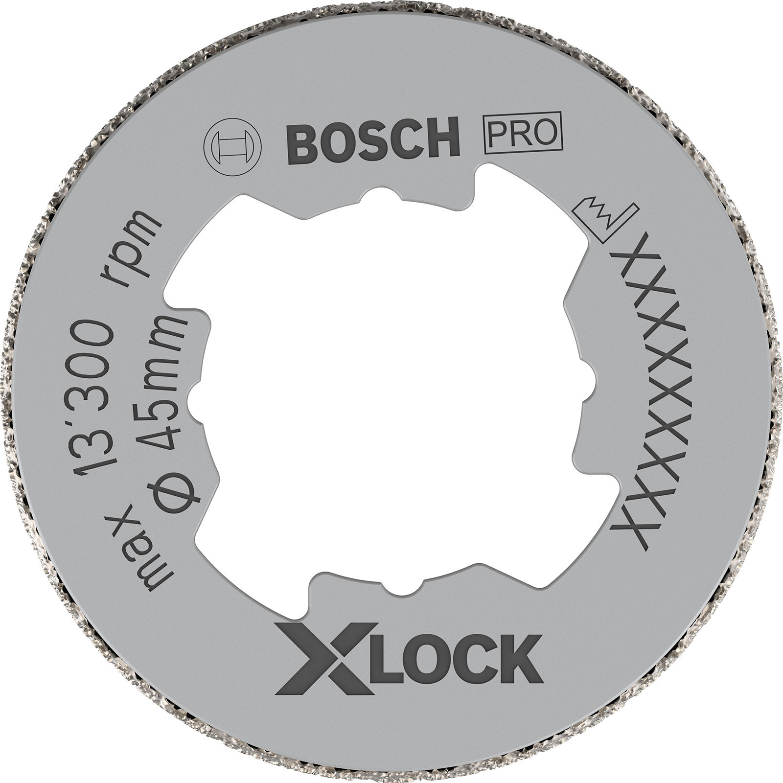 Bosch Pro Xlock Trennscheibe mit 45mm Durchmesser und max. 13.300 U/min.
