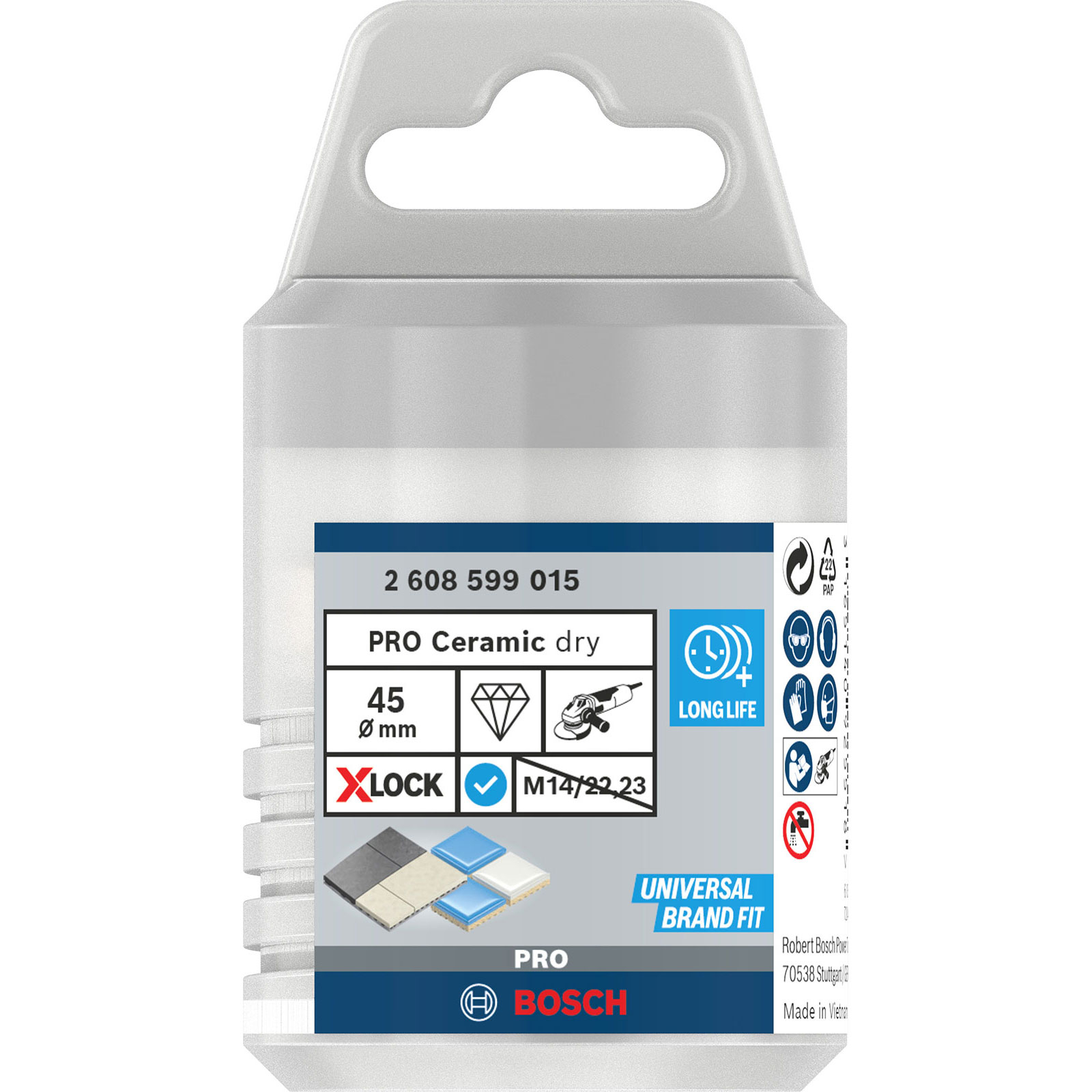Bosch PRO Ceramic Dry Trennscheibe, 45 mm, M14/22,23, mit XLOCK.