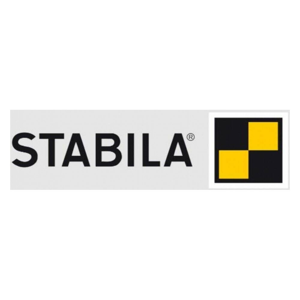 STABILA-Logo mit schwarz-gelben Quadraten.