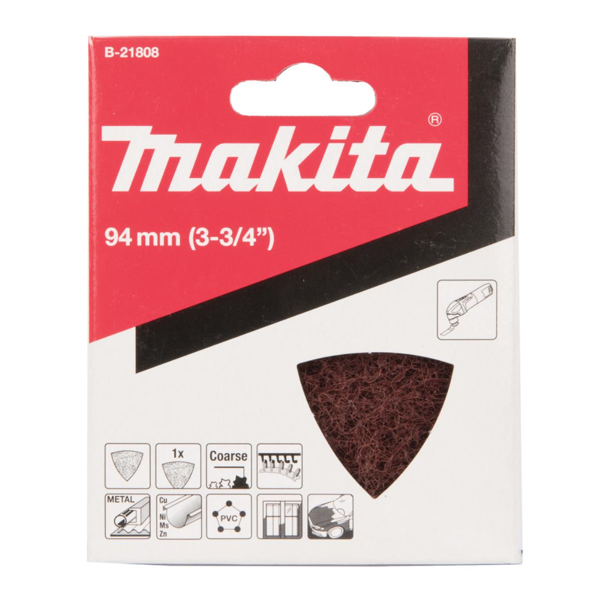 Makita Schleifblatt, 94mm, dreieckig, grob, für Metall, PVC.