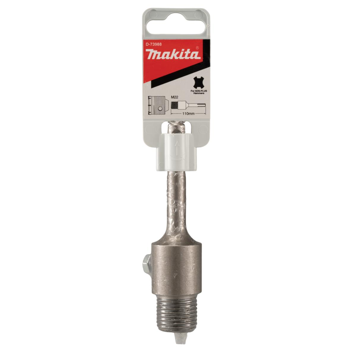 Makita-Bohrer mit SDS-PLUS-Aufnahme, M22 Gewinde, 110mm Länge, in Verpackung.