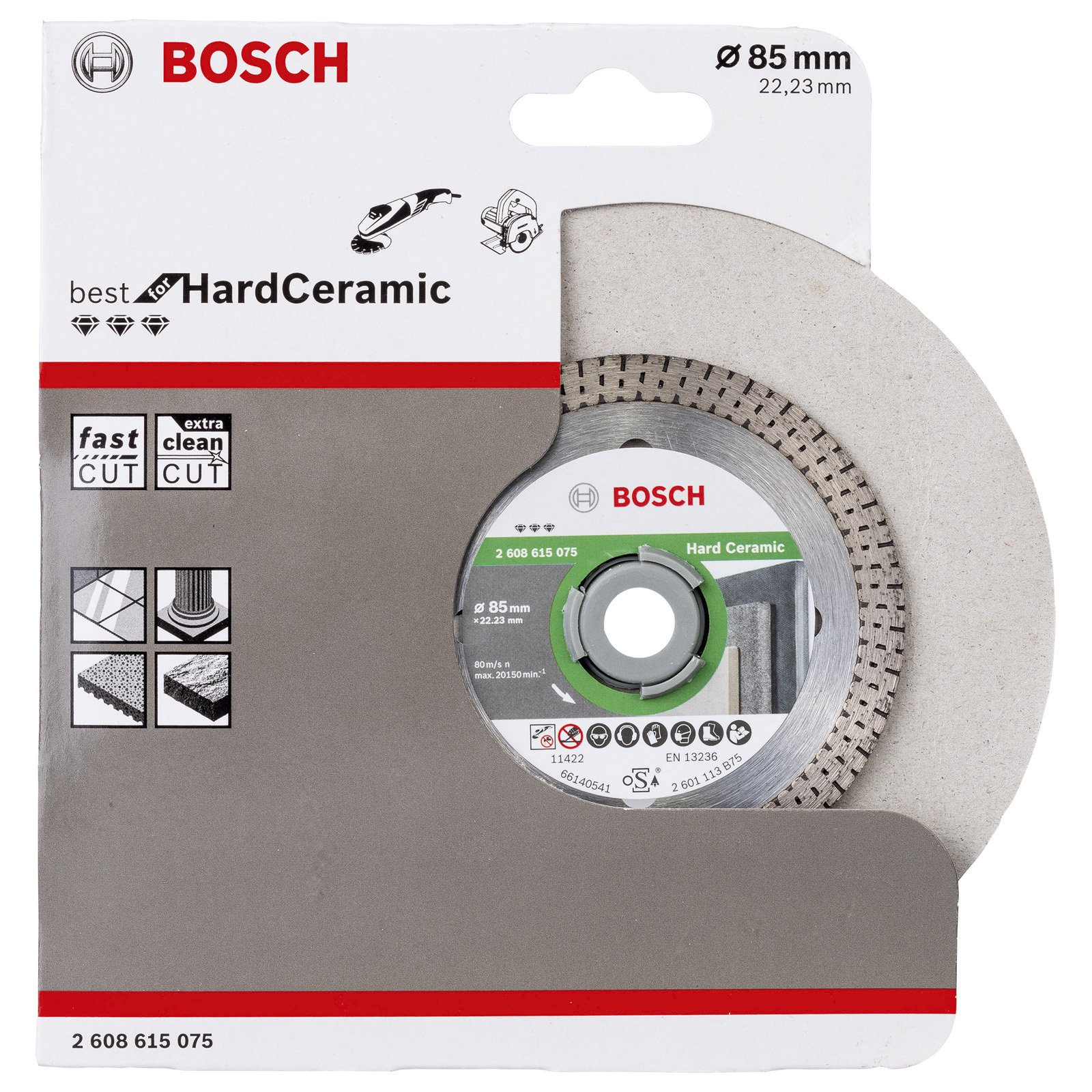 Bosch Hartkeramik-Trennscheibe, 85mm, für harte Keramik.