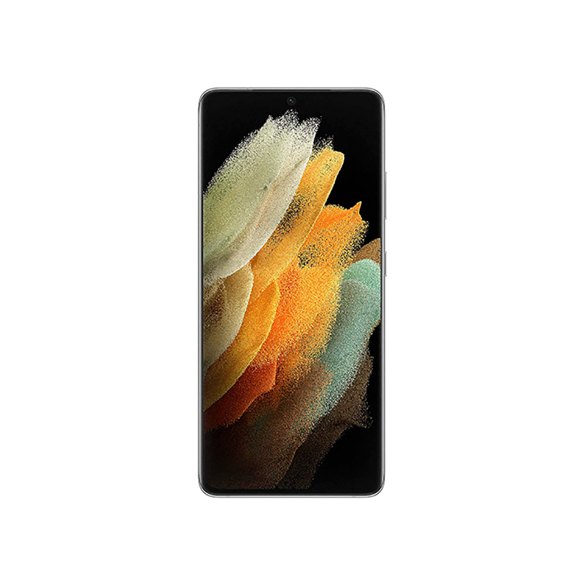 Ein modernes Smartphone mit einem abstrakten, bunten Hintergrund auf dem Bildschirm.