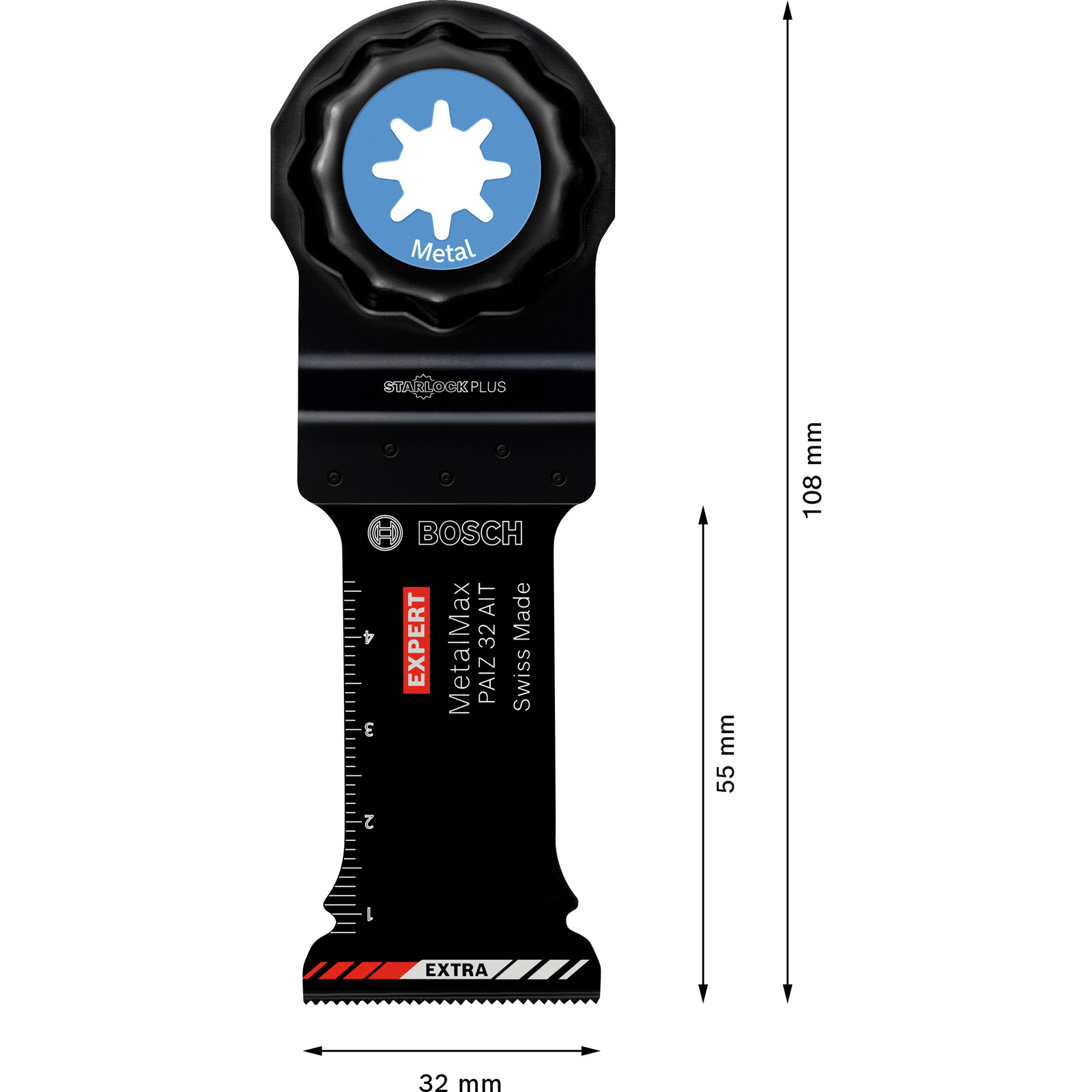 Bosch MetalMax Sägeblatt mit Sternlock Plus Aufnahme, 32mm breit.