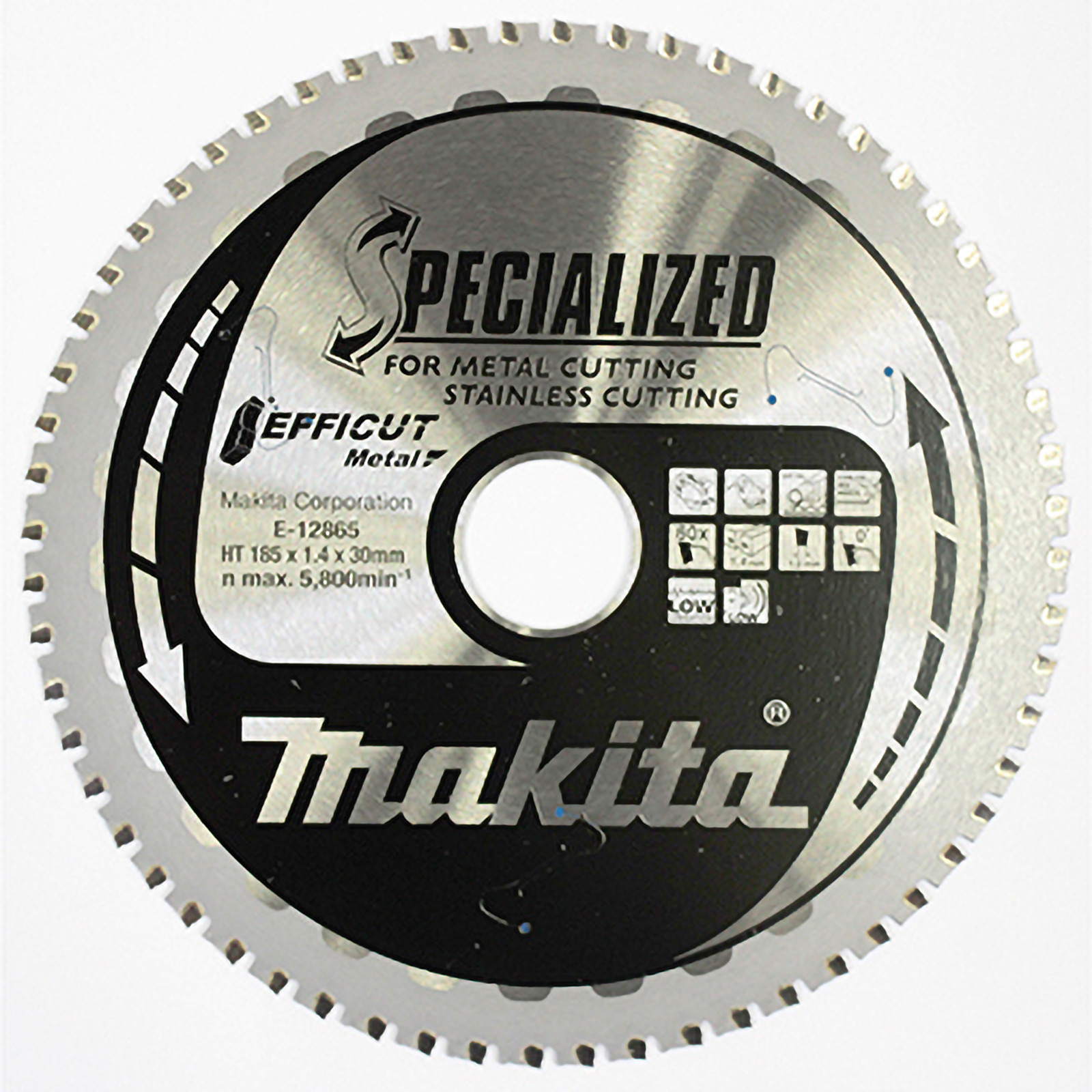 Spezialsägeblatt für Metall und Edelstahl mit Makita-Logo.