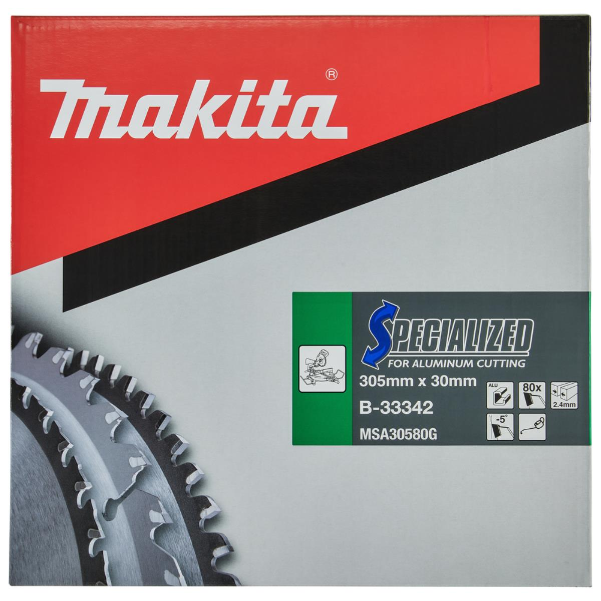 Makita Sägeblatt für Aluminium, 305mm, 80 Zähne, 2.4mm dick.