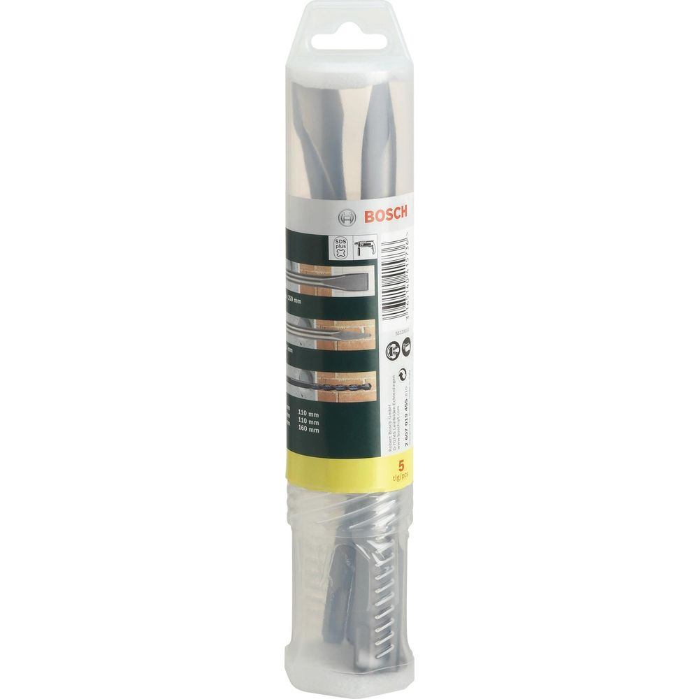 Verpackung mit Bosch Bohrern und Meißeln, SDS plus