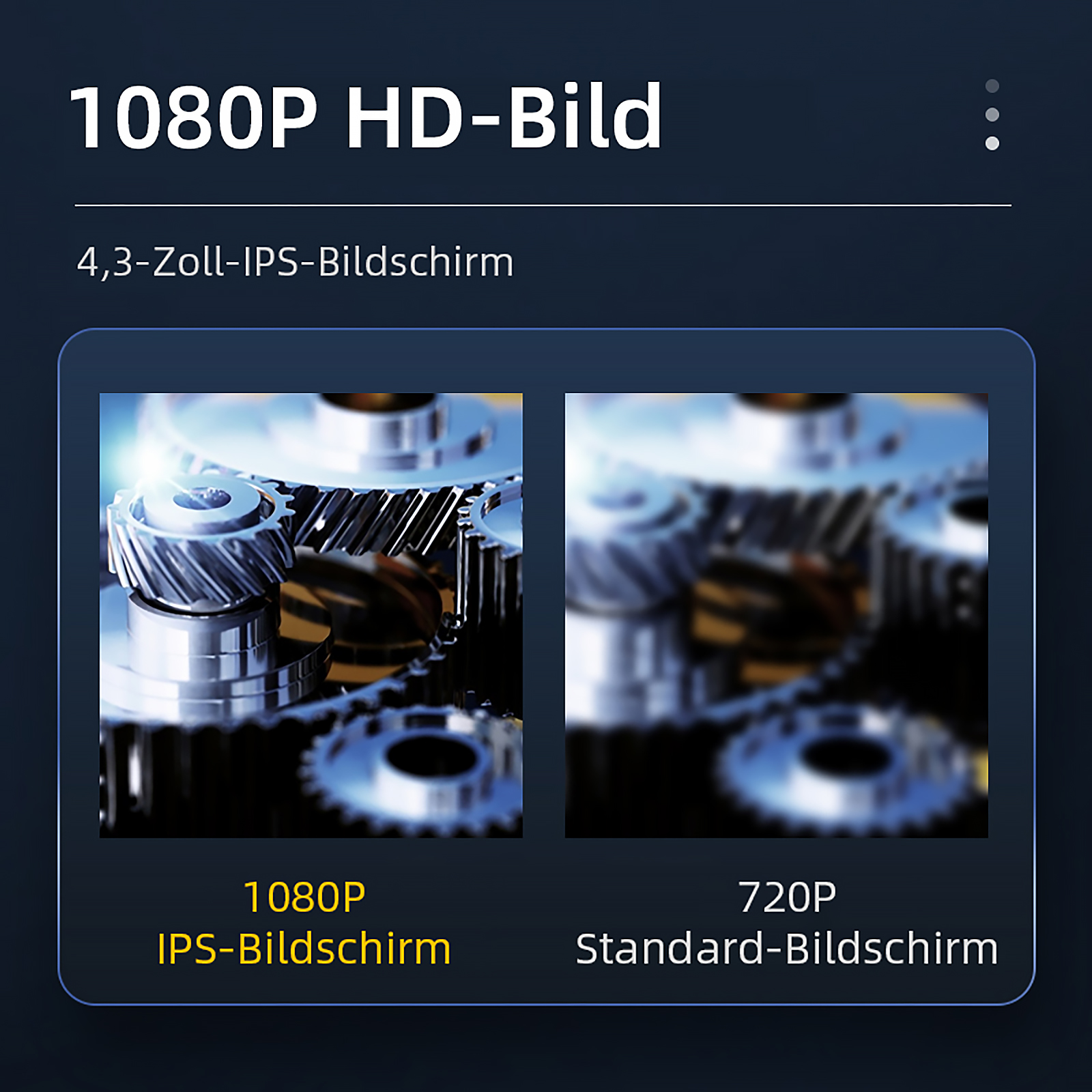 Zwei Nahaufnahmen von Zahnrädern, eine scharf, eine unscharf.