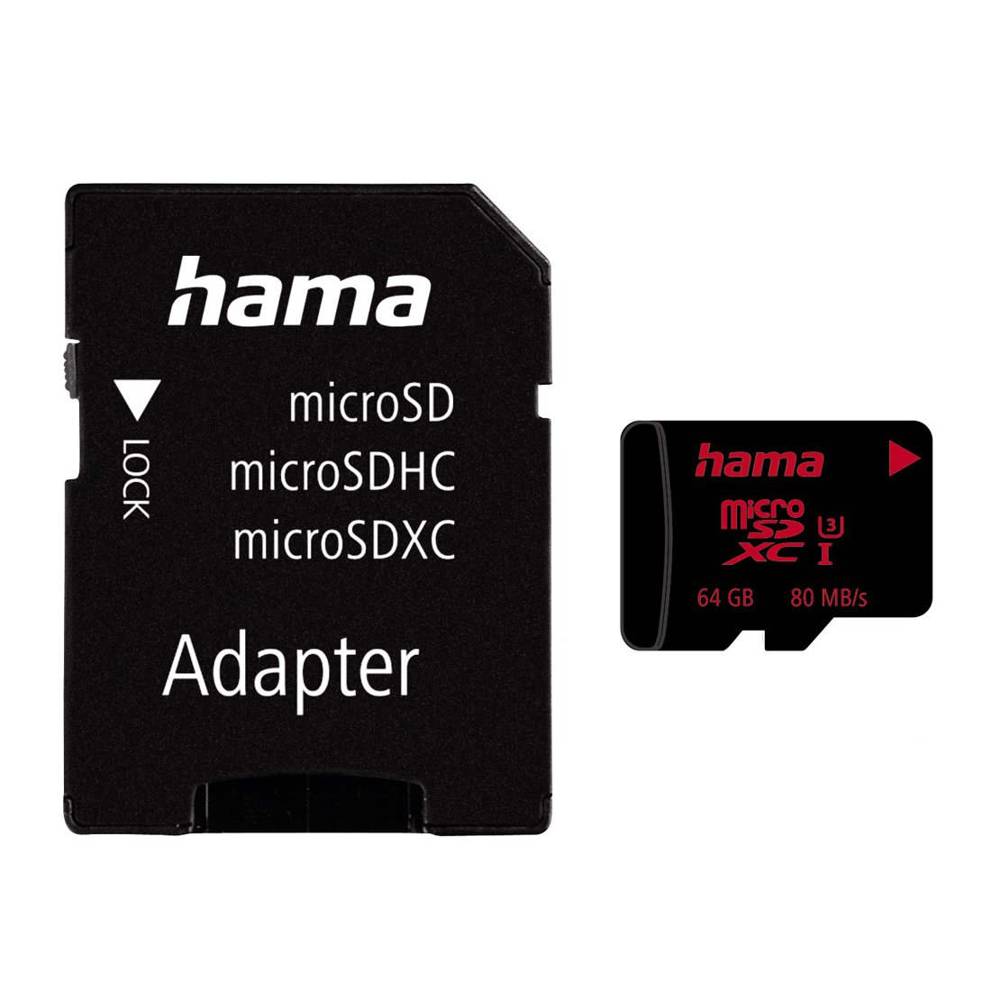 Adapter Hama MicroSD i karta MicroSDXC 64GB 80MB/s.