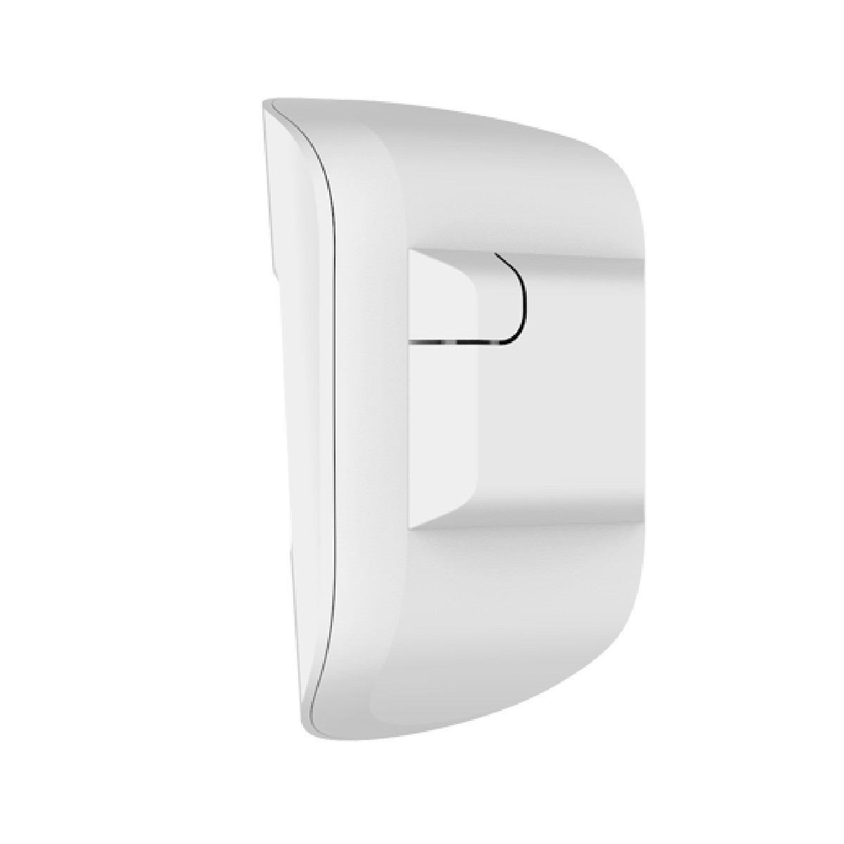 Un dispositivo elettronico bianco e arrotondato con uno slot.