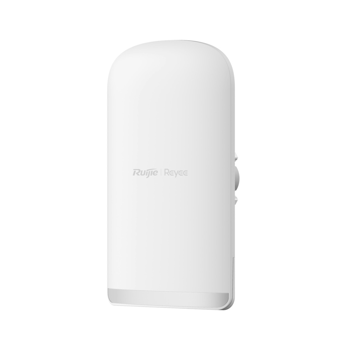 Un dispositivo di rete bianco Ruijie Reyee con bordi arrotondati su sfondo bianco.